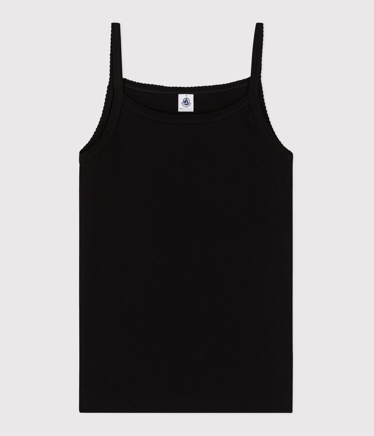 Women's cotton tank top black