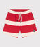 Children's stripy cotton shorts AURORA red/AVALANCHE
