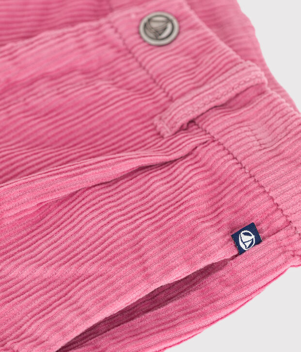 Children's plain corduroy trousers pink