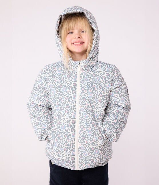 Children's printed puffer jacket MILK /MULTICO