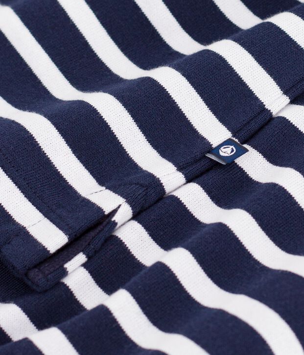 Women's cotton Breton top blue/white