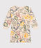 Little girls' long-sleeved fleece dress AVALANCHE white/MULTICO