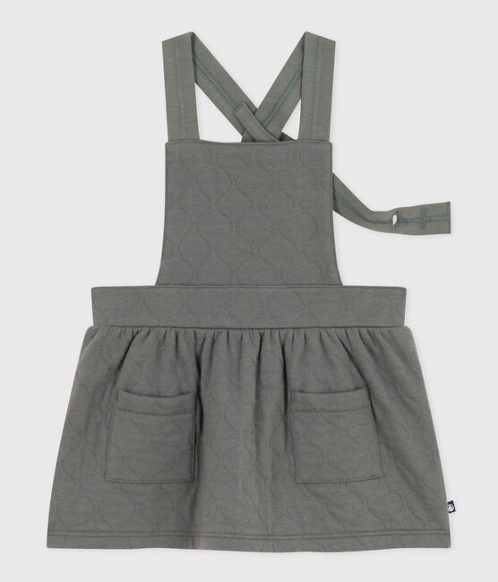 Babies' Sleeveless Quilted Tube Knit Dress THUYA green