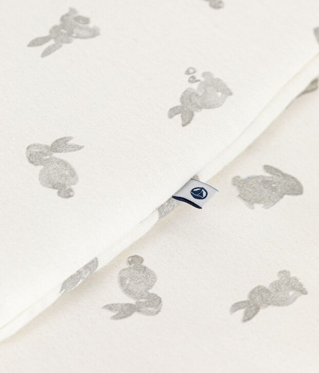 Cotton Rabbit Patterned Sleeping Bag white/grey