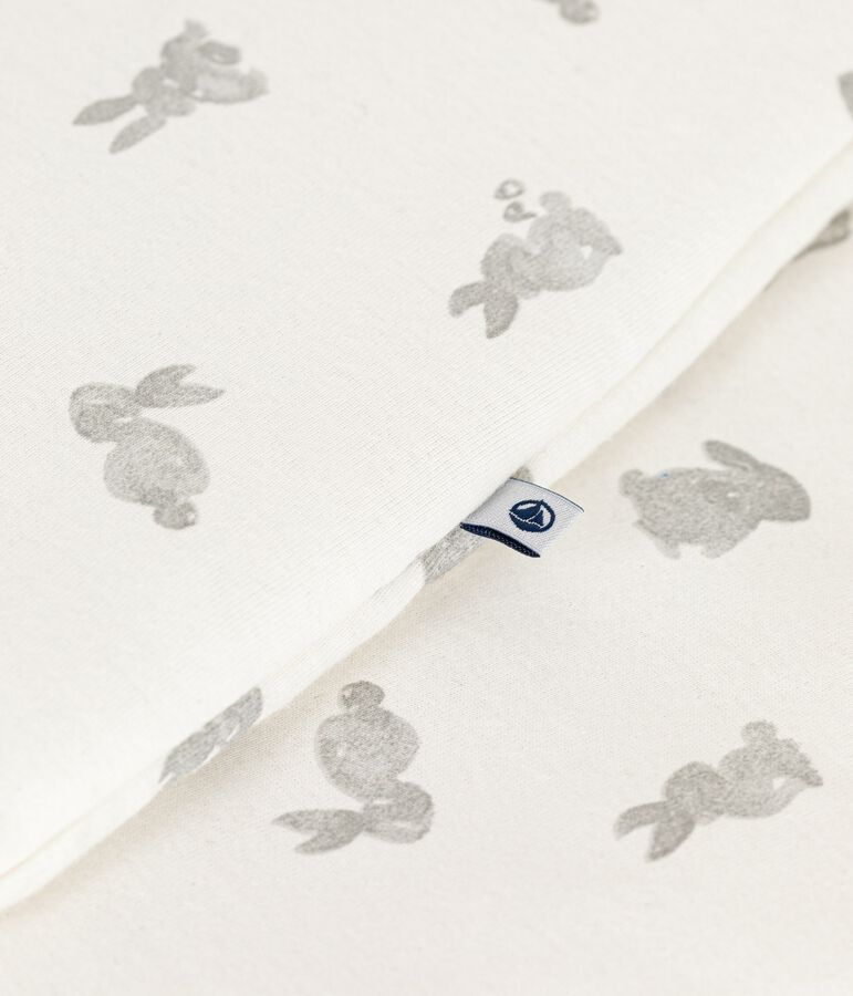 Cotton Rabbit Patterned Sleeping Bag white/grey