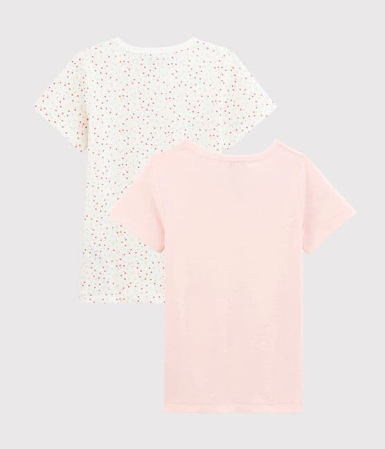 Girls' Multicoloured Spots Short-Sleeved Organic Cotton T-Shirts - 2-Pack variante 1