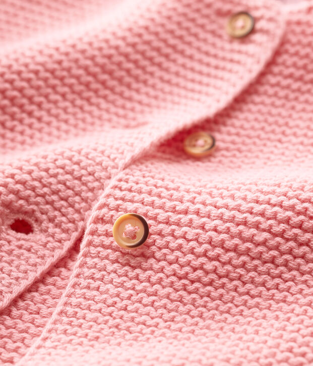 Babies' Wool/Cotton Cardigan pink