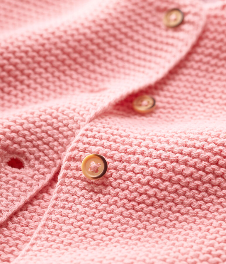 Babies' Wool/Cotton Cardigan pink