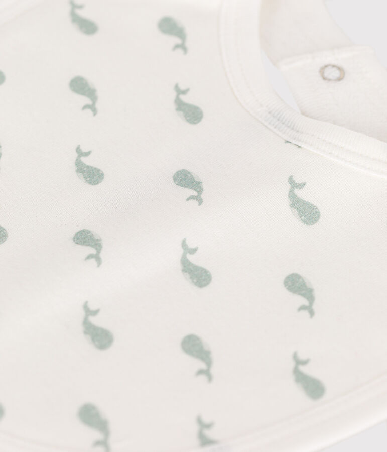 Babies' bib white/green