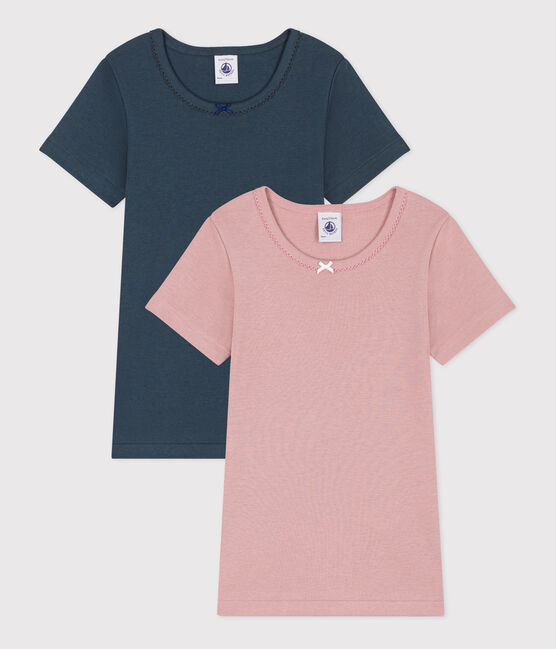 Girls' Short-sleeved Cotton T-Shirts - 2-Pack variante 1