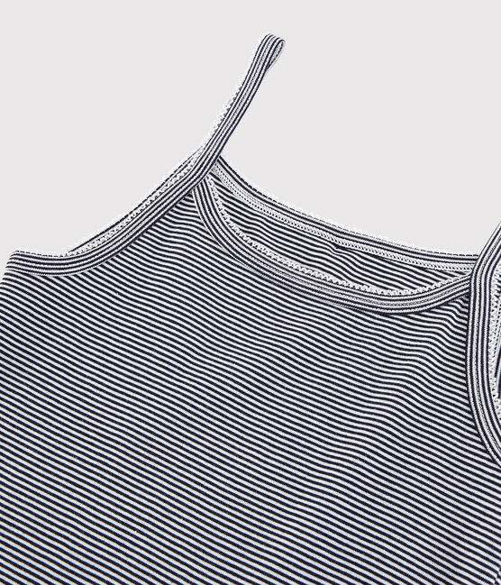 Women's Iconic Strappy Striped Cotton Shirt SMOKING blue/MARSHMALLOW white
