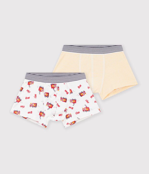 Pack of children's fireman print cotton boxers multicolor