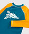 Boy's UV-Proof Recycled T-shirt MYKONOS blue/TEHONI yellow
