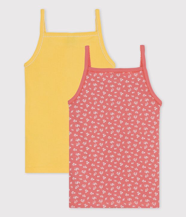 Girls' Strappy Floral Tops - 2-Pack multicolor