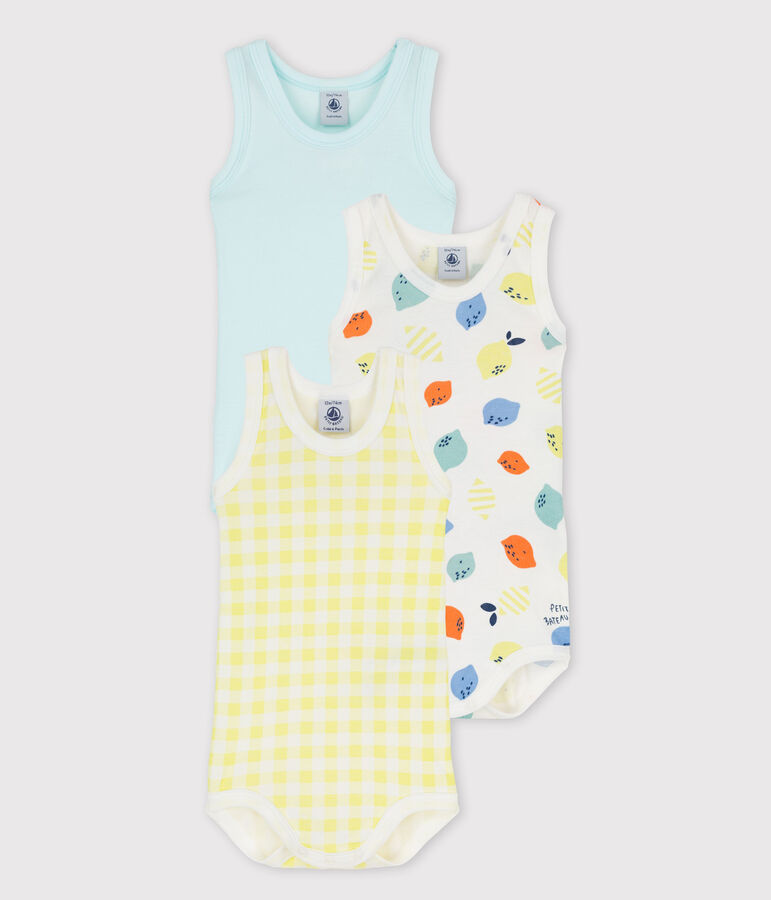 Babies' Lemon Sleeveless Bodysuit - 3-Pack multicolor
