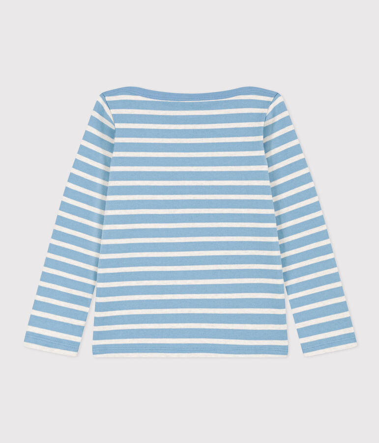 Children's unisex iconic Breton top blue/beige