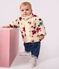 Babies' padded coat in floral print sherpa Ecru/multicolor