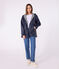 Women's short raincoat SMOKING blue