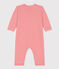 Babies' Footless Pinstriped Cotton Pyjamas ABRICOT orange/MARSHMALLOW