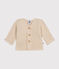 Babies' Moss Stitch Knit Cardigan AVALANCHE Ecru