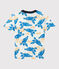 Boys' Short-Sleeved Cotton T-Shirt MARSHMALLOW white/MULTICO white