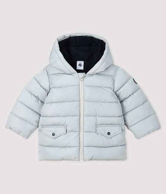 Baby boy's quilted puffer jacket GRIS CLAIR grey