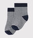 Unisex baby pinstriped socks