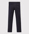 Boys' Cotton Gabardine Slim-Fit Trousers SMOKING blue