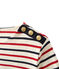 Women's heavy jersey tricolor sailor top COQUILLE beige/SMOKING blue/TERKUIT