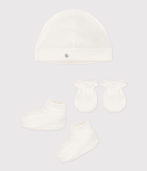 Baby Bonnet, Bootees and Mittens Set variante 1