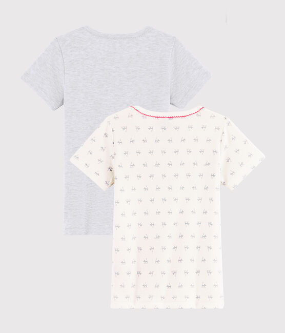 Girls' Cat Print Short-sleeved T-Shirt - 2-Piece Set variante 1