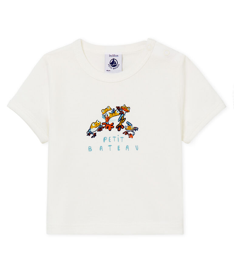 Baby boys' t-shirt with motif white