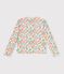 Children's cotton cardigan with flowers white/multicolor