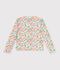 Children's cotton cardigan with flowers white/multicolor