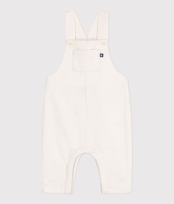 Babies' plain corduroy dungarees MILK Ecru
