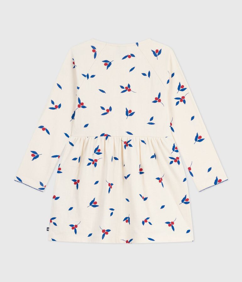 Children's long-sleeved cotton dress MILK /MULTICO