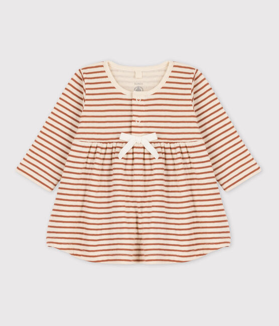 Stripy Cotton Tube Knit Dress AVALANCHE white/CINA:AVALANCHE