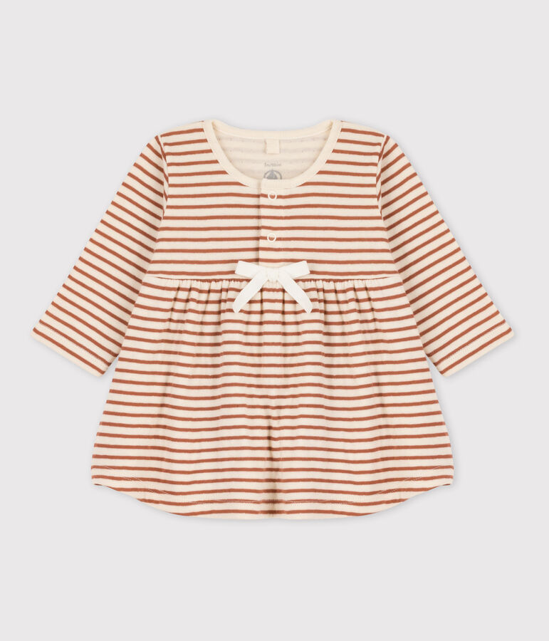 Stripy Cotton Tube Knit Dress AVALANCHE white/CINA:AVALANCHE