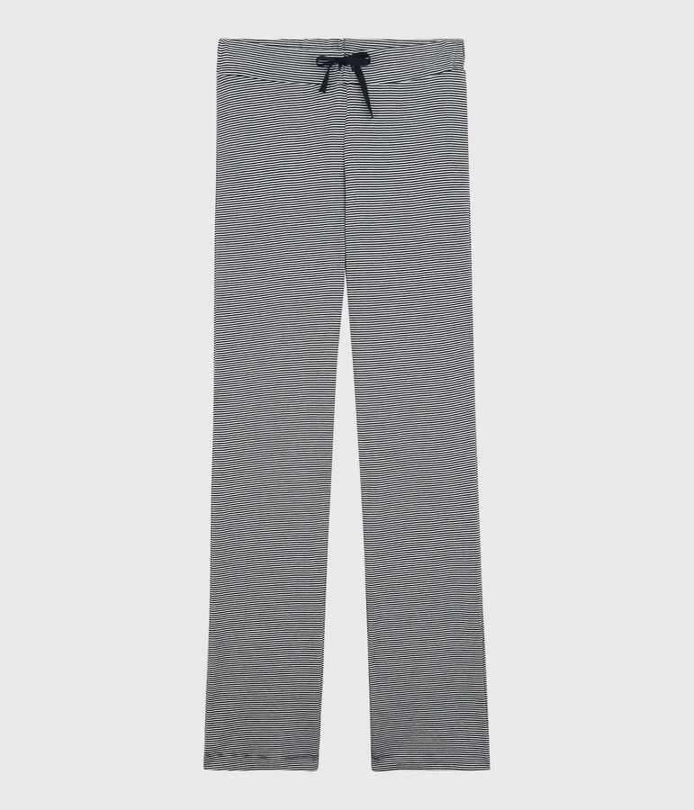 Women's Organic Cotton Trousers SMOKING blue/MARSHMALLOW white
