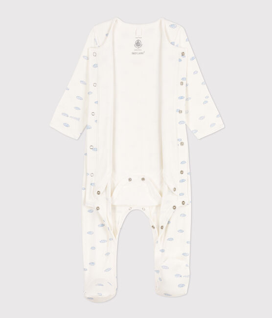Tube Knit Cloud Patterned Bodyjama MARSHMALLOW white/MULTICO white