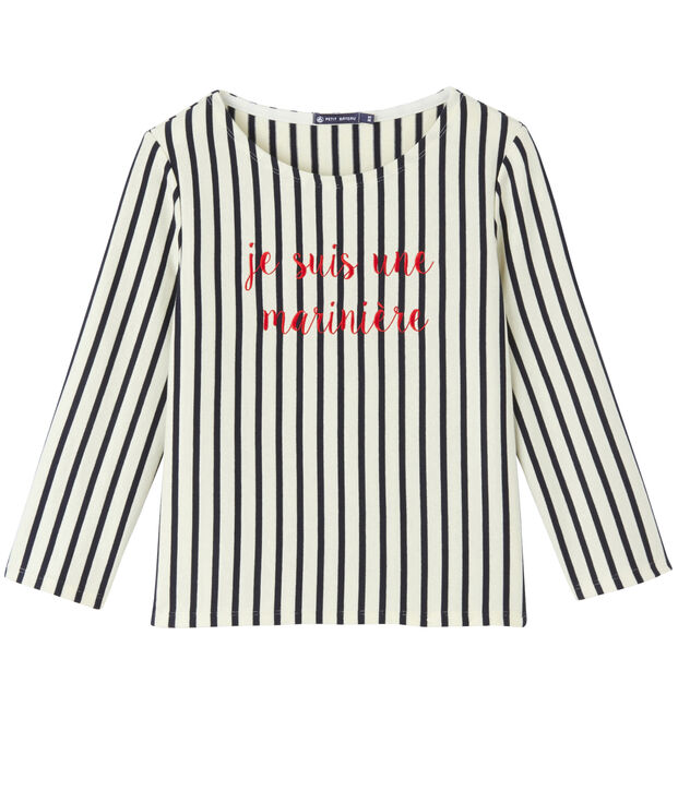 Marini&egrave;re femme courte brod&eacute;e white/blue
