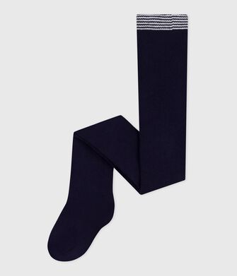 Plain cotton tights for babies