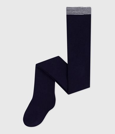 Solid cotton baby tights