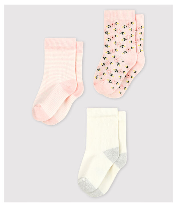 Baby Girls' Patterned Socks - 3-Pack multicolor