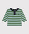 Babies' long-sleeved fine jersey T-shirt PALMERAIE green/PAUL