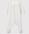 Baby Girls' floral print Velour Bodyjama MARSHMALLOW white/MULTICO white