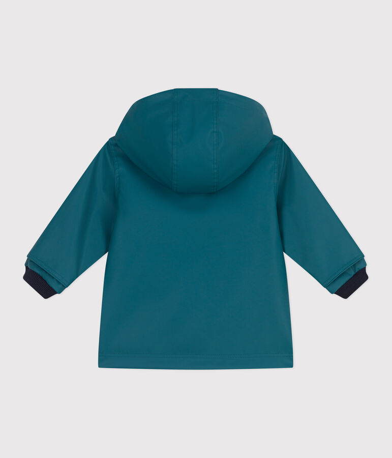 Babies' iconic raincoat in water-repellent fabric green