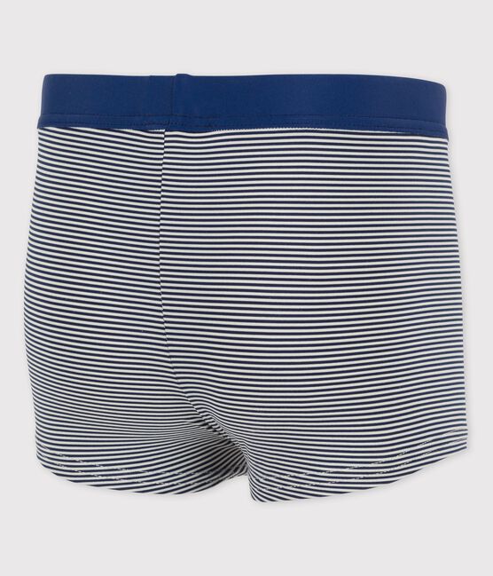 Boys' Iconic Swimming Trunks MEDIEVAL blue/MARSHMALLOW white