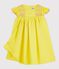 Children's short-sleeved cotton dress yellow