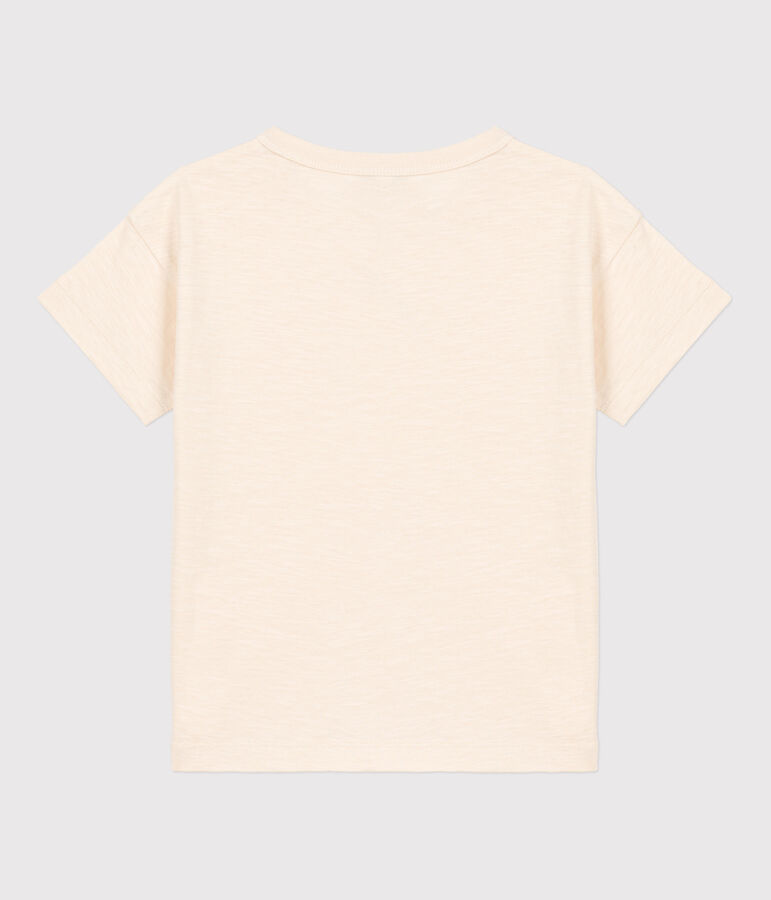Boys' Short-Sleeved Cotton T-Shirt Ecru